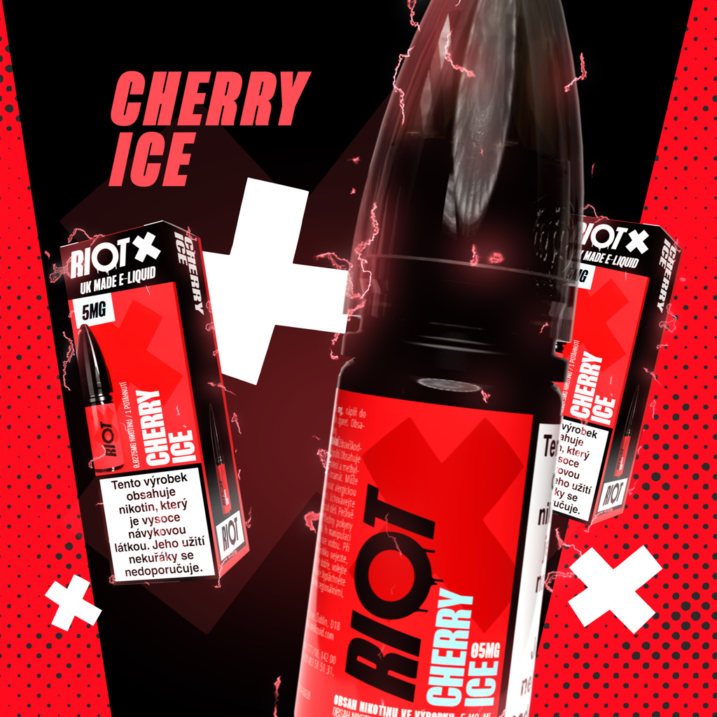 RIOT X Salt Cherry Ice (Ledová třešeň) 10ml Obsah nikotinu: 5 mg (obrázek 4)