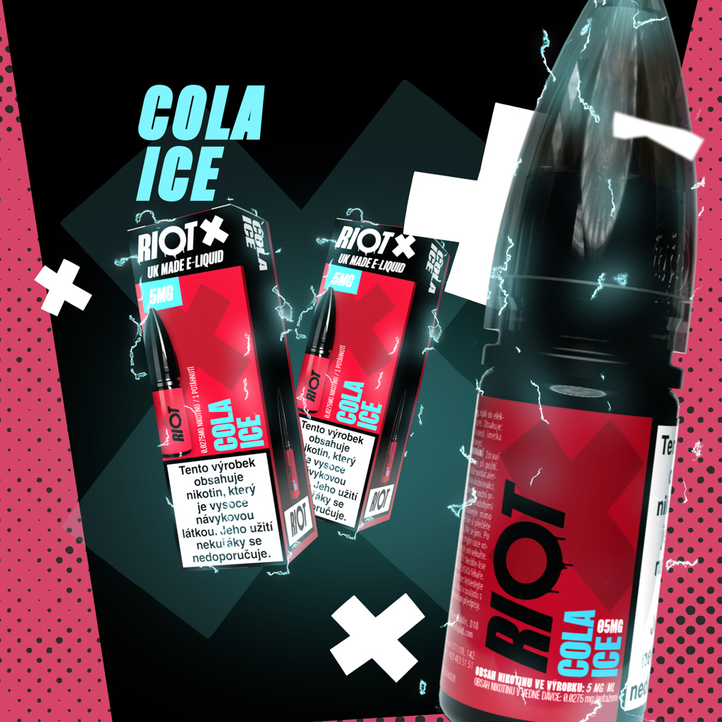 RIOT X Salt Cola Ice (Ledová cola) 10ml Obsah nikotinu: 5 mg (obrázek 4)