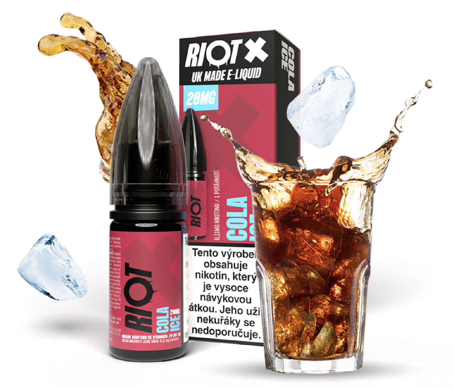 RIOT X Salt Cola Ice (Ledová cola) 10ml Obsah nikotinu: 5 mg (obrázek 3)