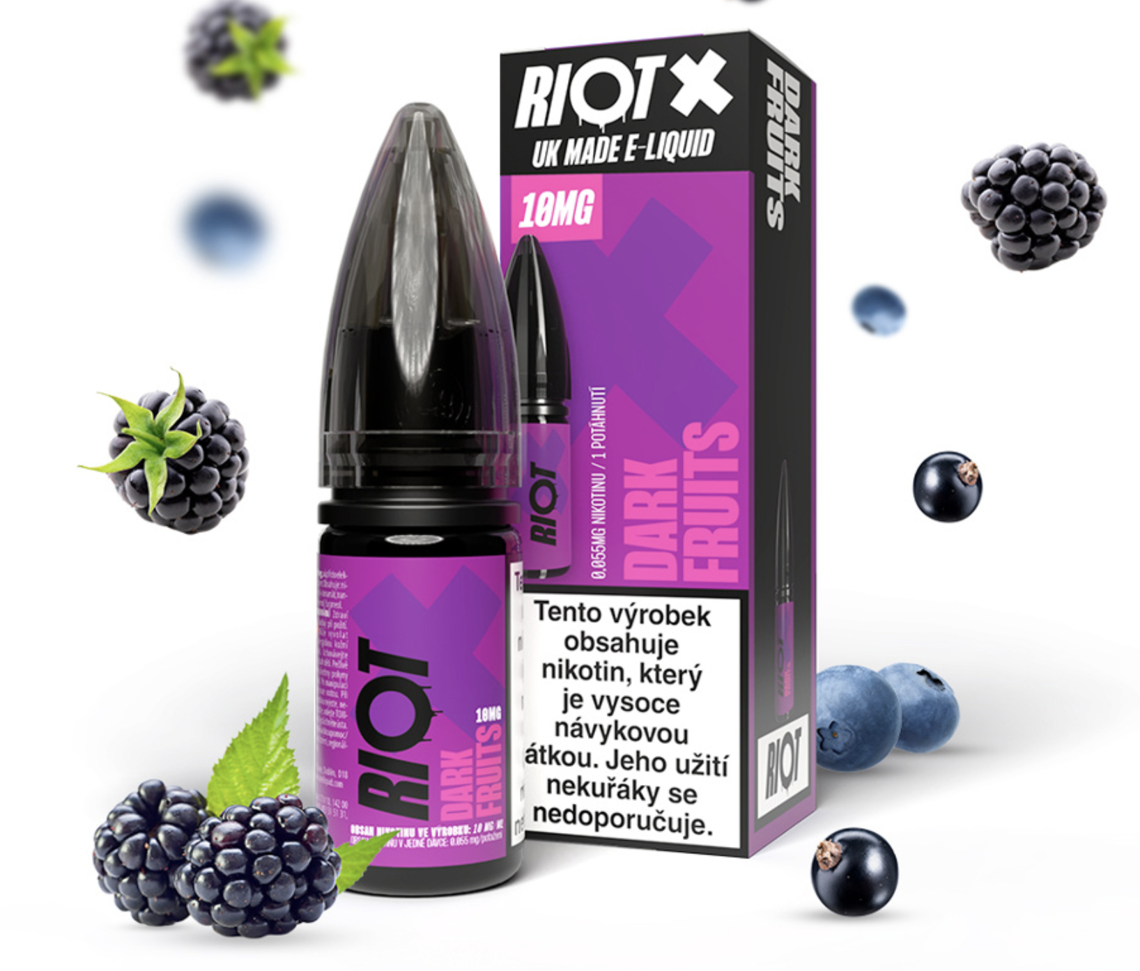 RIOT X Salt Dark Fruits (Tmavá bobulovitá směs) 10ml Obsah nikotinu: 20 mg (obrázek 3)