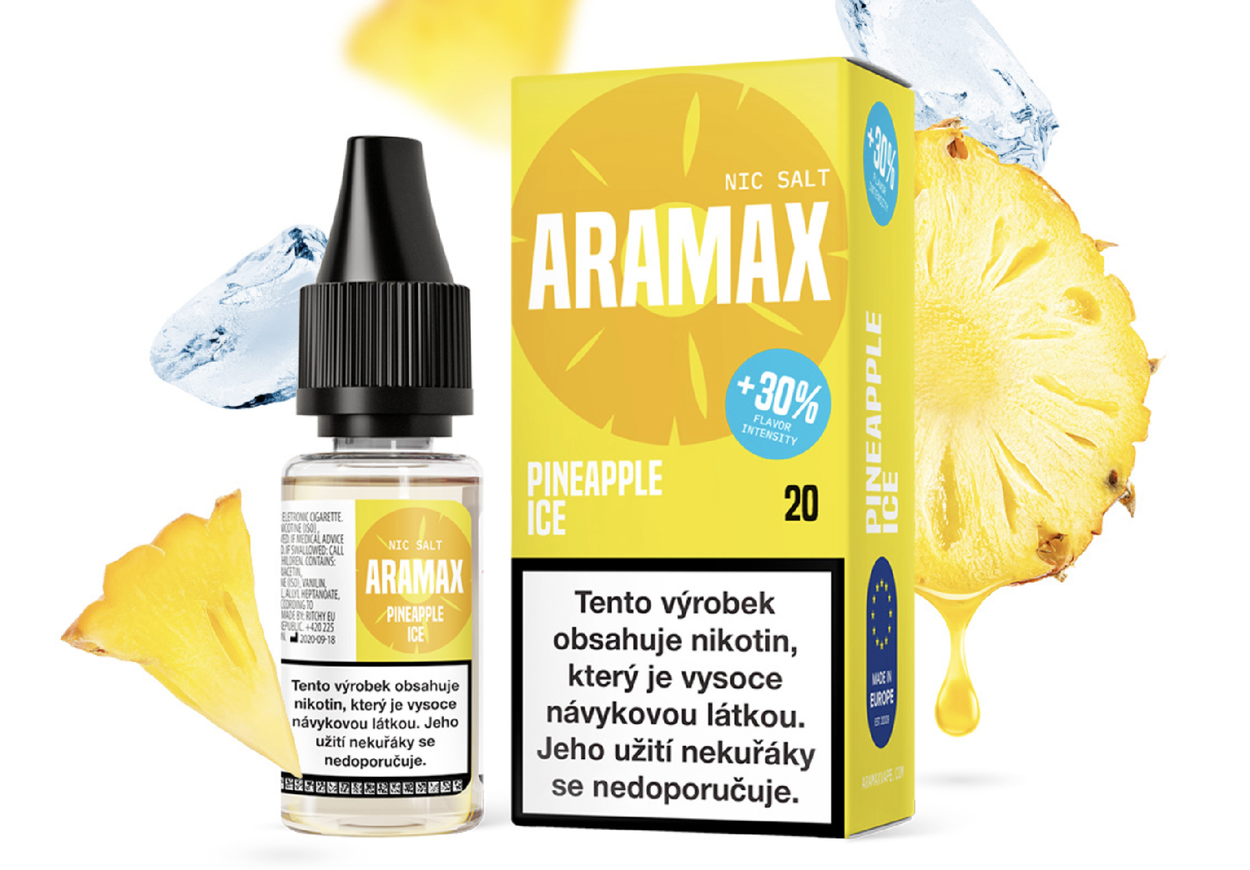 Aramax Salt - Pineapple Ice (Ledový ananas) 10ml Obsah nikotinu: 10 mg