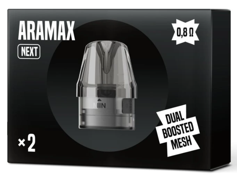 Aramax NEXT POD cartridge 2 x 2ml Odpor: 0,8 Ohm