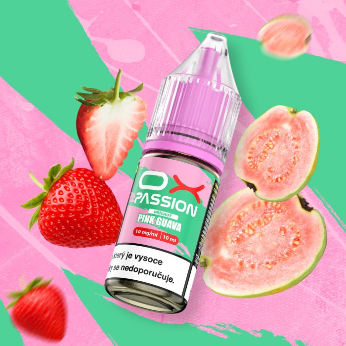 e-liquid OXVA OX PASSION Salts – Pink Guava (Jahoda, guava) 10ml Obsah nikotinu: 10 mg Jahoda, guava