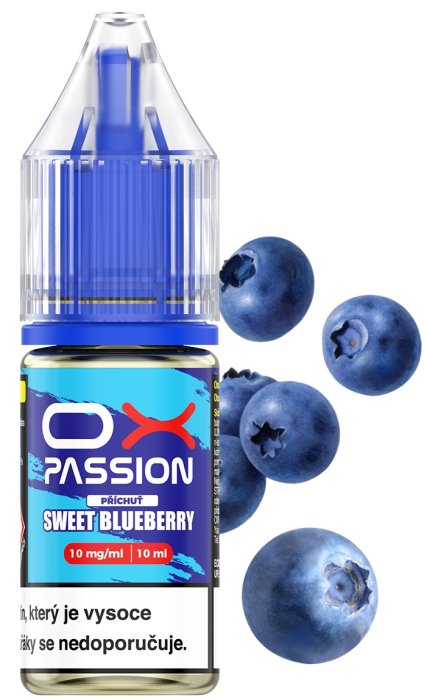 e-liquid OXVA OX PASSION Salts - Sweet Blueberry (Borůvka) 10ml Obsah nikotinu: 10 mg Borůvka