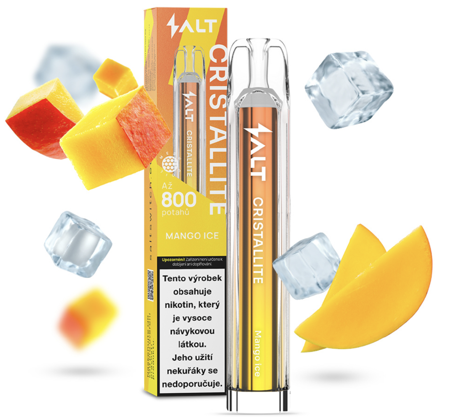 ProVape Salt Cristallite jednorázová e-cigareta - Mango Ice (Chladivé mango) 20mg