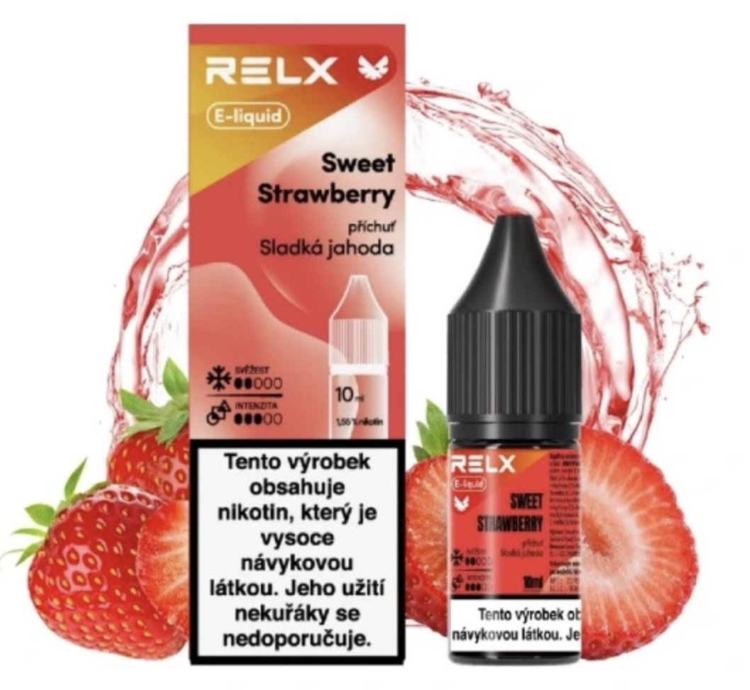 e-liquid RELX - Sweet Strawberry (Sladká jahoda) 10ml 18mg Citron, limetka