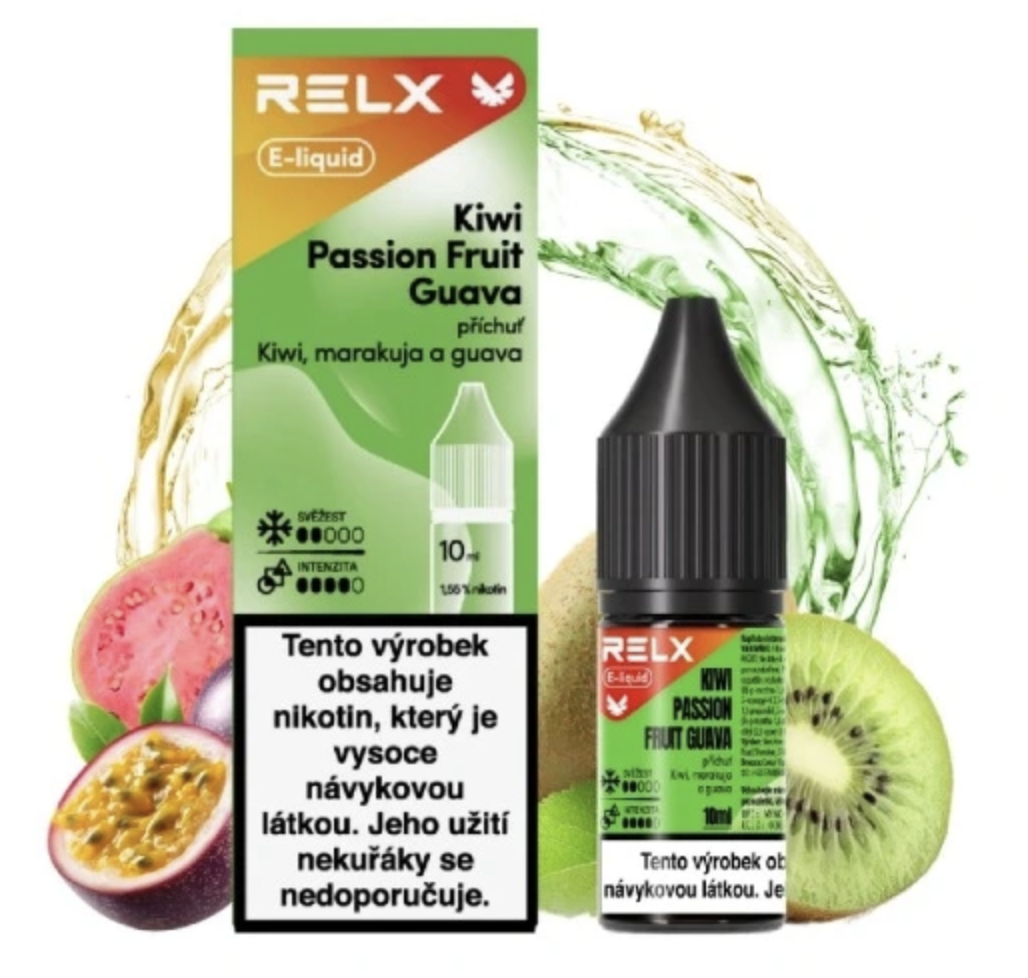 e-liquid RELX - Kiwi Passion Fruit Guava (Kiwi, marakuja, guava) 10ml 18mg Citron, limetka
