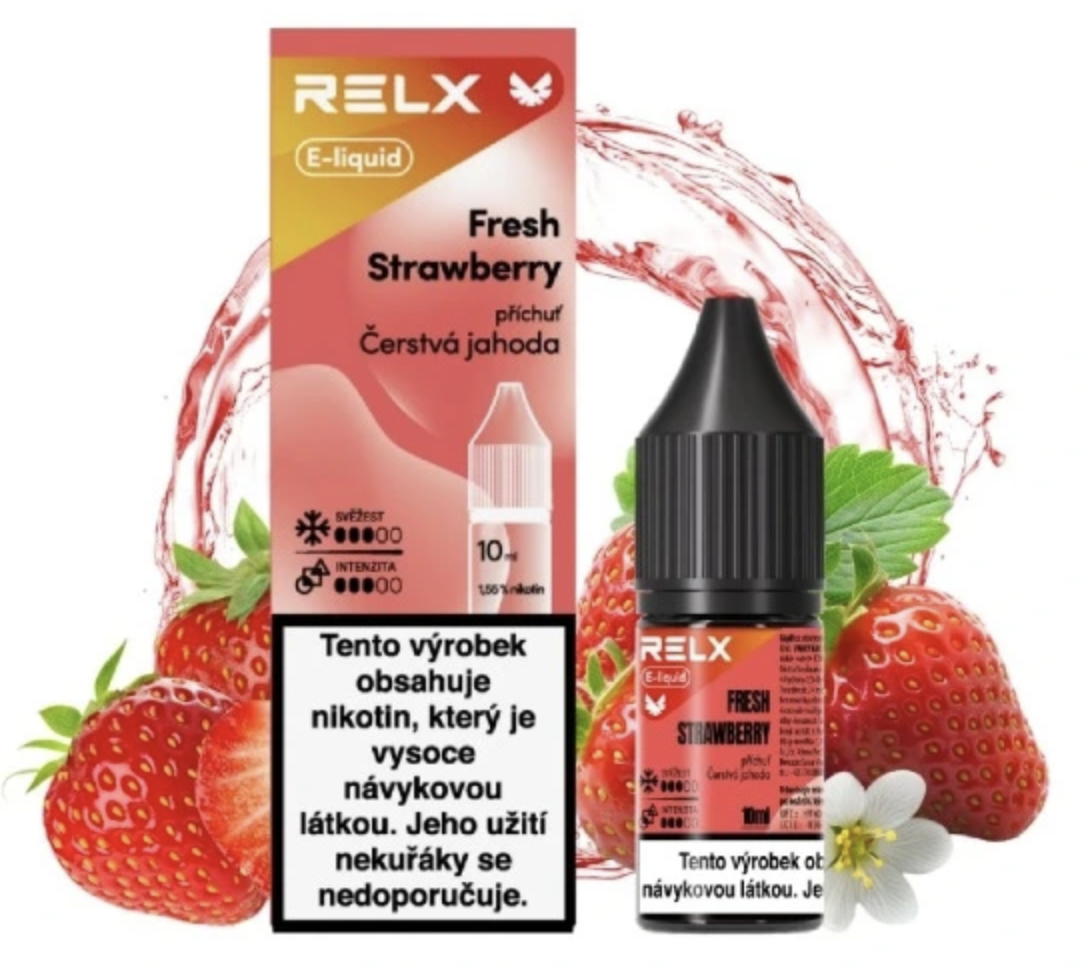 e-liquid RELX - Fresh Strawberry (Čerstvá jahoda) 10ml 18mg Citron, limetka