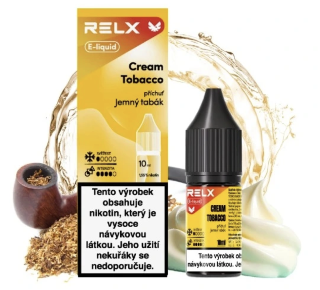 e-liquid RELX - Cream Tobacco (Jemný tabák) 10ml 18mg Citron, limetka