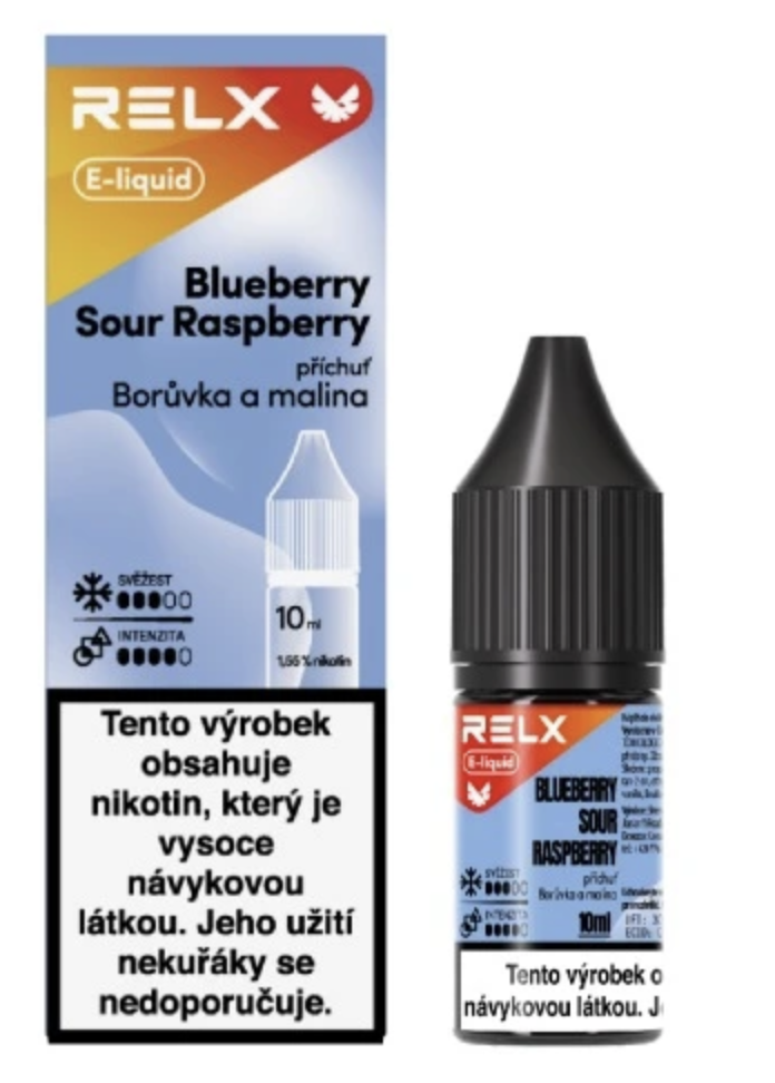 e-liquid RELX – Blueberry Sour Raspberry (Borůvka, malina) 10ml 18mg Citron, limetka