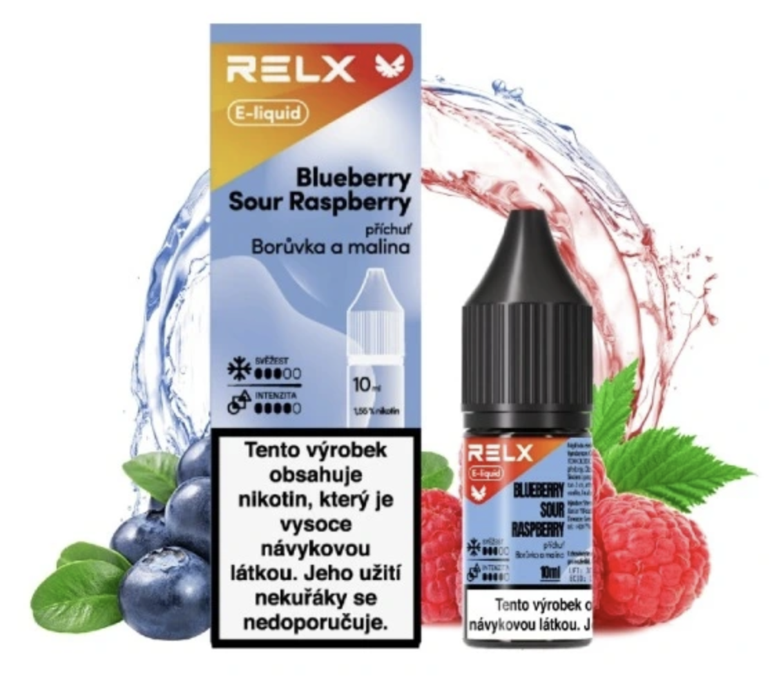 e-liquid RELX - Blueberry Sour Raspberry (Borůvka, malina) 10ml 18mg Citron, limetka