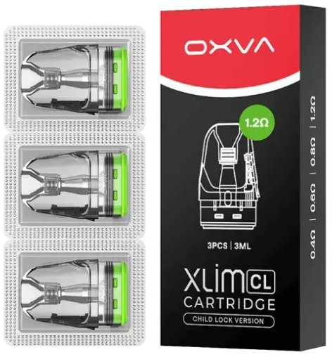 OXVA Xlim CL Top Fill (3ml) cartridge 3ks Odpor: 0,4 Ohm