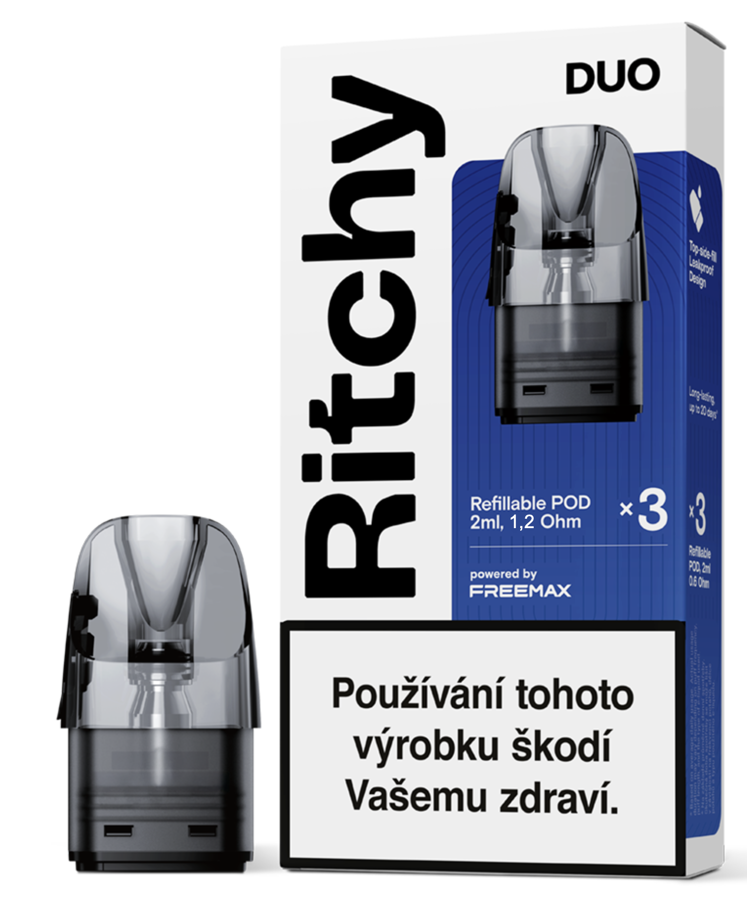 Levně Ritchy DUO Pod Cartridge 3ks Odpor: 1,2 Ohm