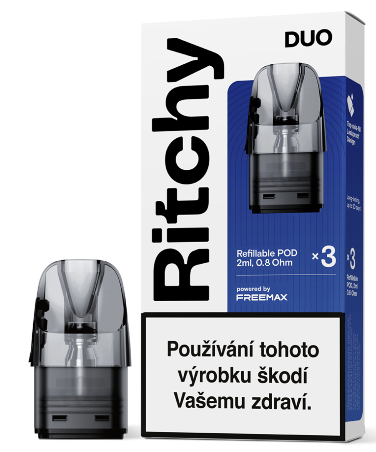 Levně Ritchy DUO Pod Cartridge 3ks Odpor: 0,8 Ohm