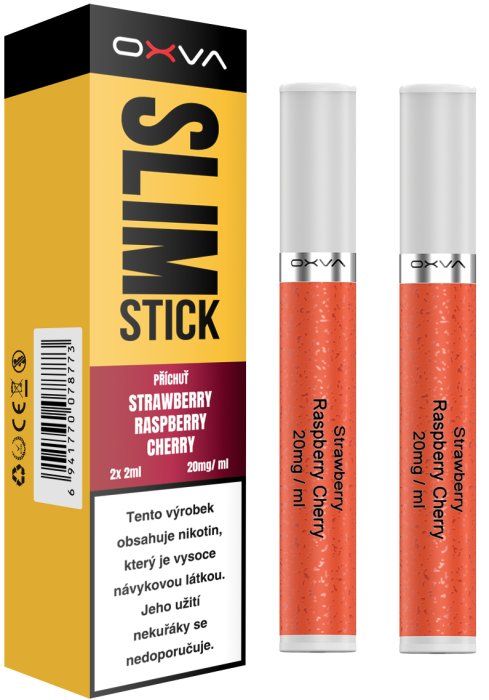 OXVA SLIMSTICK Pods cartridge Strawberry Raspberry Cherry (Jahoda, malina, třešeň) 20mg 2ks Trojité mango