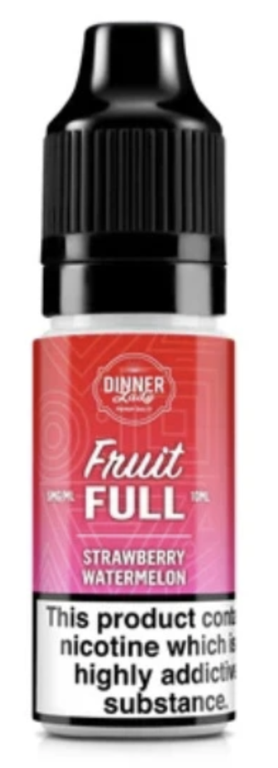 e-liquid Dinner Lady Bar Salts Fruit - FULL Strawberry Watermelon (Jahoda, meloun) 10ml 20mg