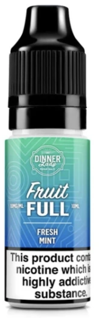 e-liquid Dinner Lady Bar Salts Fruit - FULL Fresh Mint (Máta) 10ml 20mg
