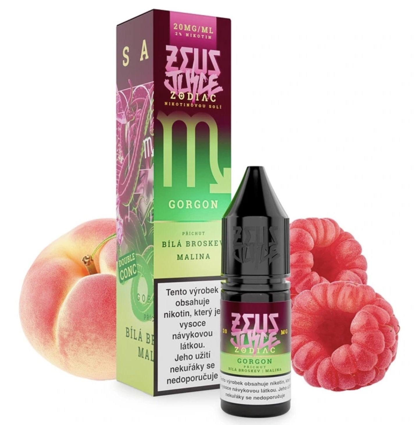 Zeus Juice Zodiac Salt - Gorgon (Broskev, malina) 10ml 20mg