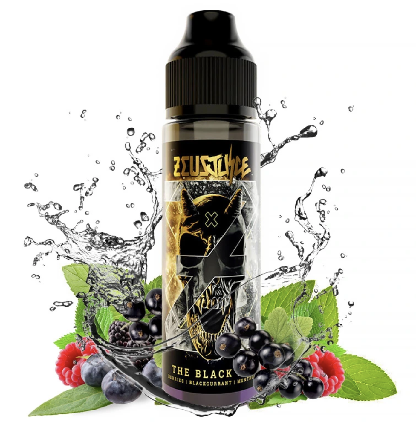 Příchuť Zeus Juice S&V: The Black Ice (Lesní plody s mentolem) 10ml