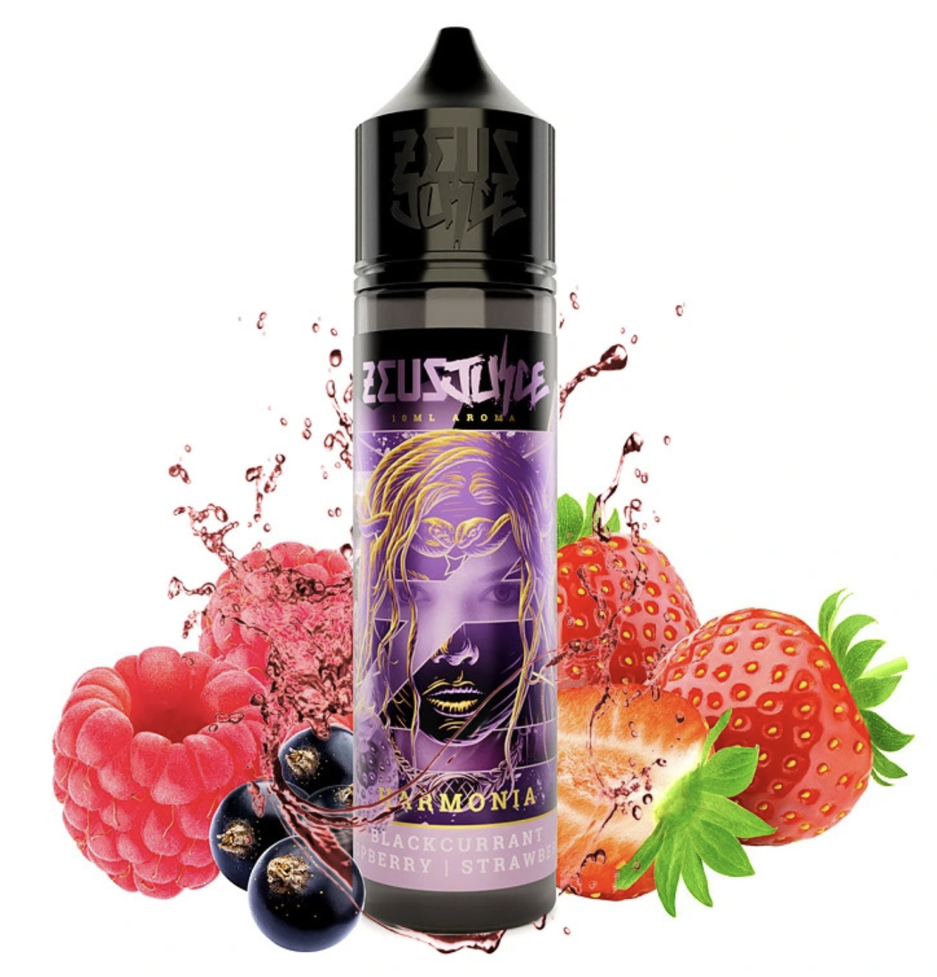 Příchuť Zeus Juice S&V: Harmonia (Černý rybíz, jahoda, malina) 10ml