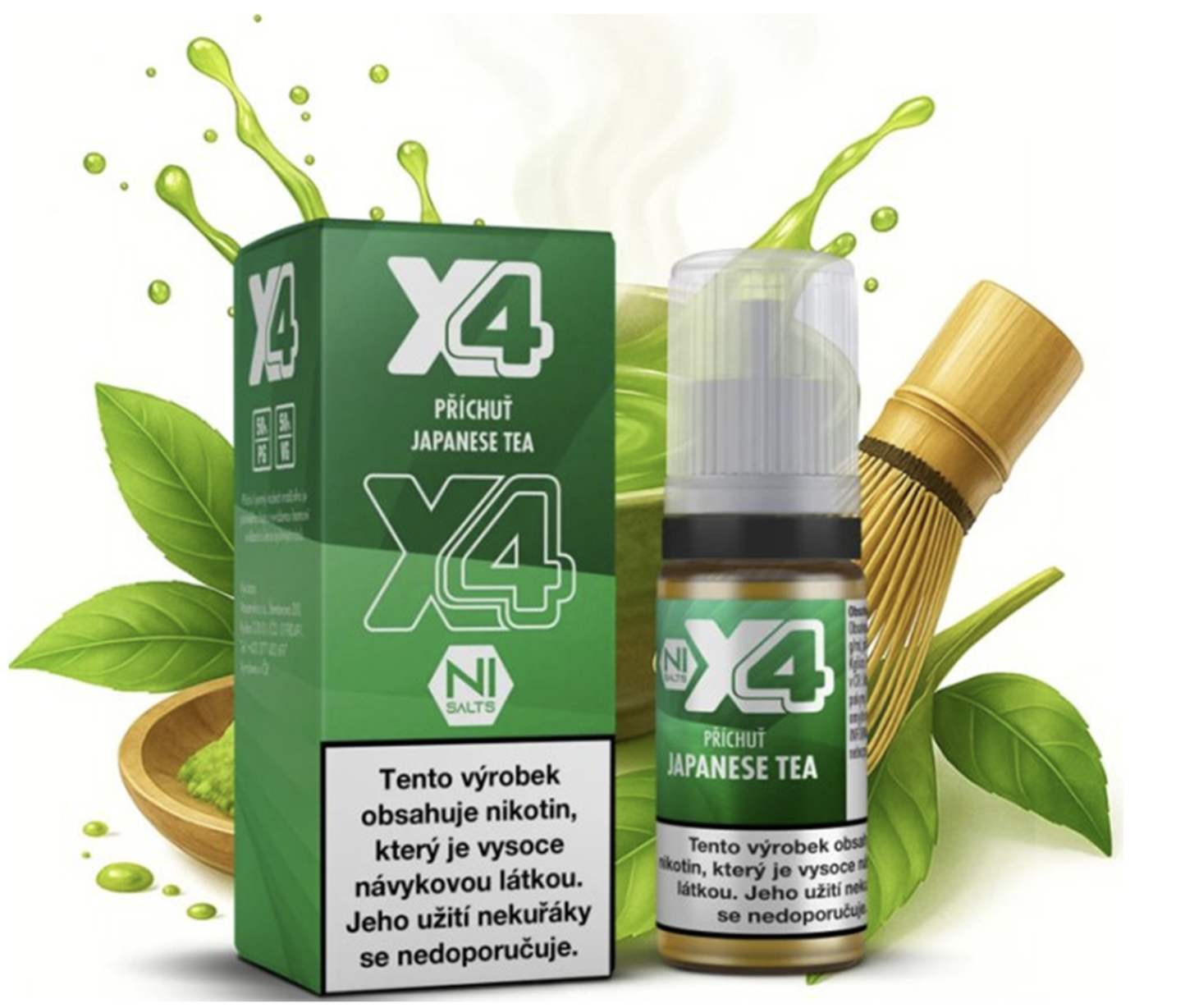 X4 Bar Juice Salt Japanese Tea (Japonský čaj) 10ml Obsah nikotinu: 10 mg