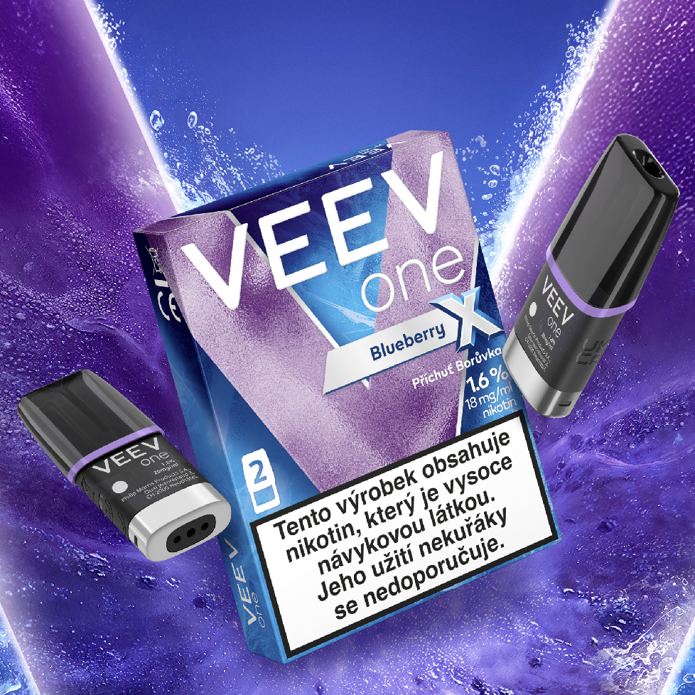 VEEV ONE X náplň Blueberry 18mg – 2ks Hrozny