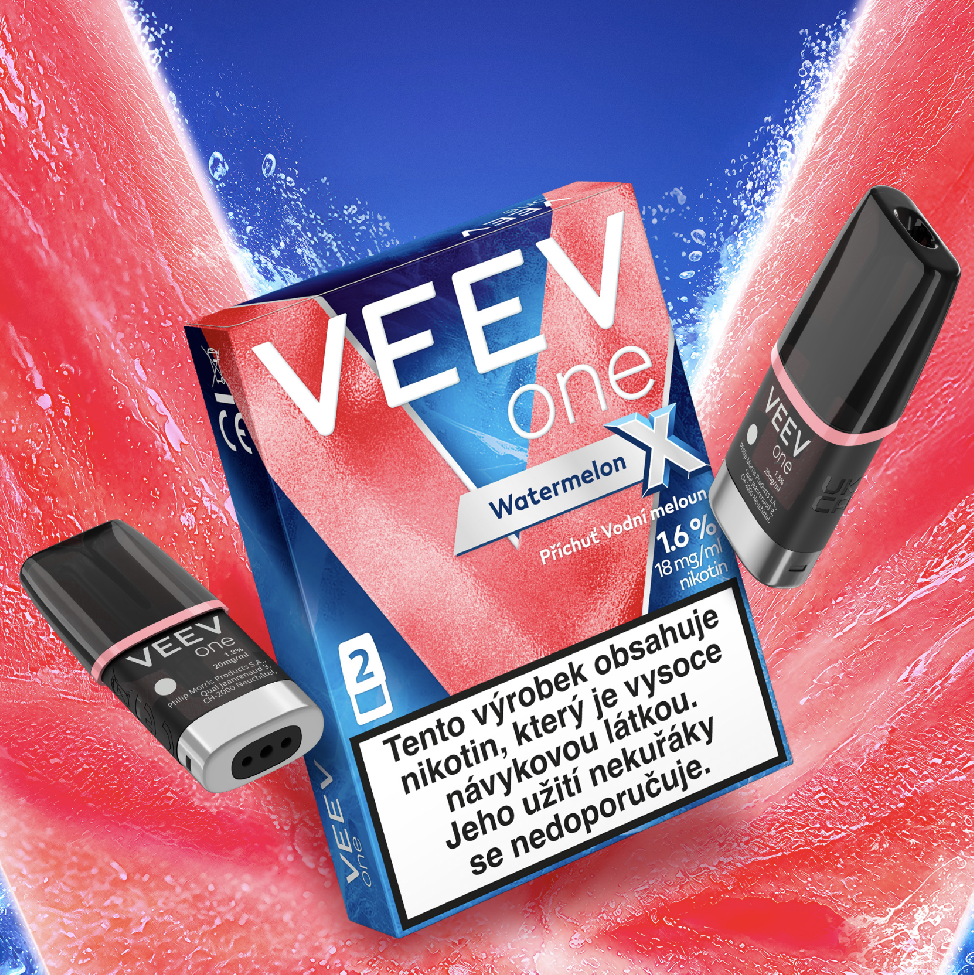 VEEV ONE X náplň Watermelon 18mg – 2ks Hrozny