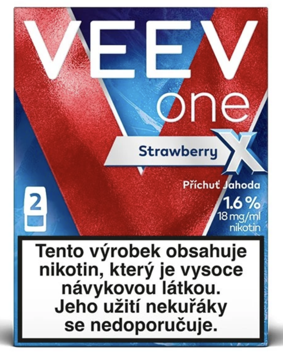 VEEV ONE X náplň Strawberry 18mg - 2ks Hrozny