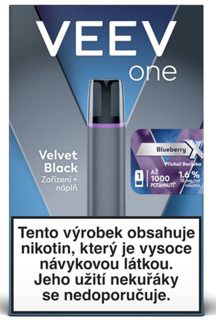 VEEV ONE X Velvet Black Starter Kit Blueberry 18mg 1ks