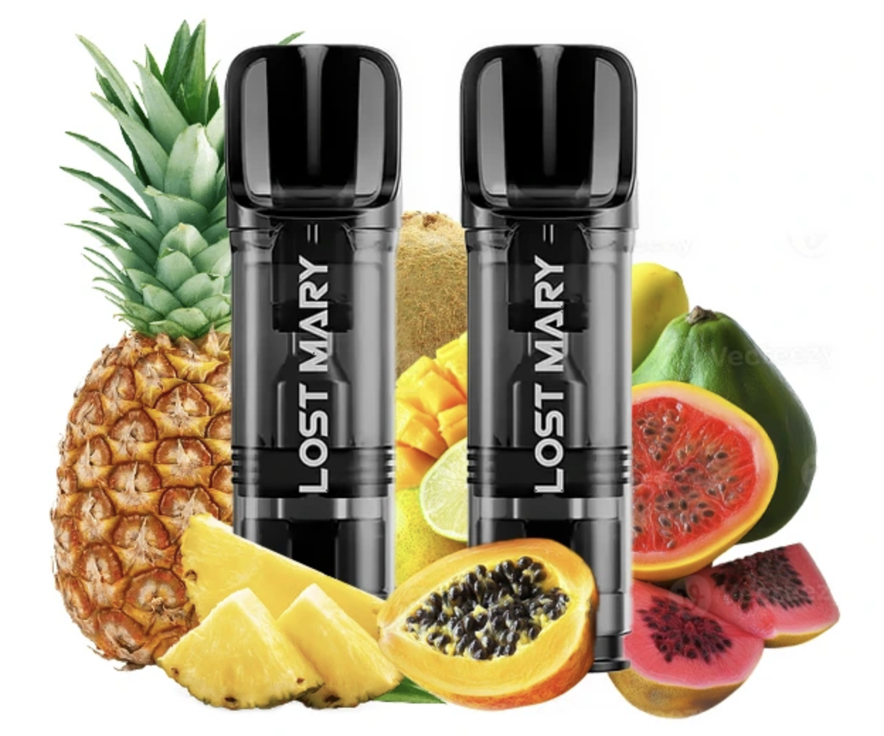 LOST MARY GLAYCE Pod náplň - Tropical Fruit (Tropická směs) 20mg 2ks Chladivá borůvka