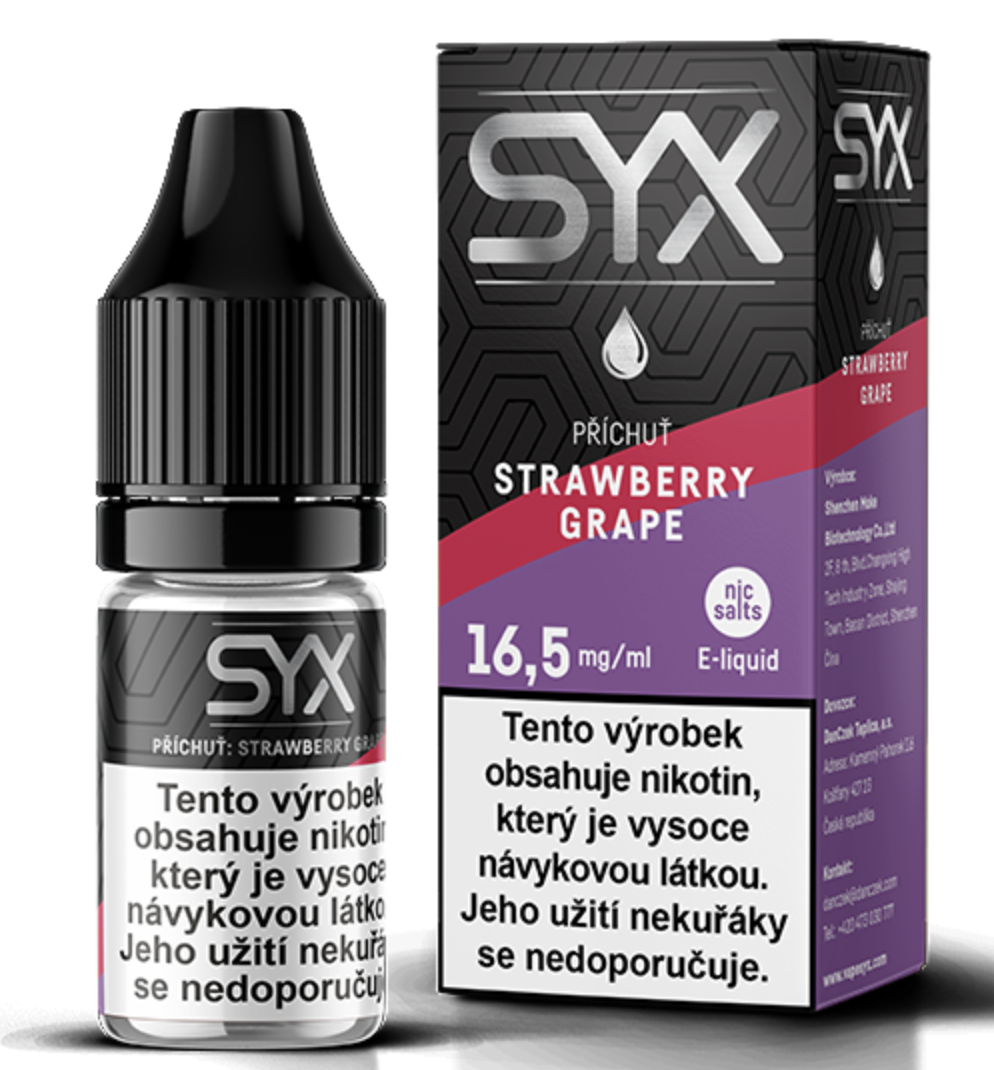 e-liquid SYX NS Strawberry Grape 16,5mg 10ml Chladivý vodní meloun
