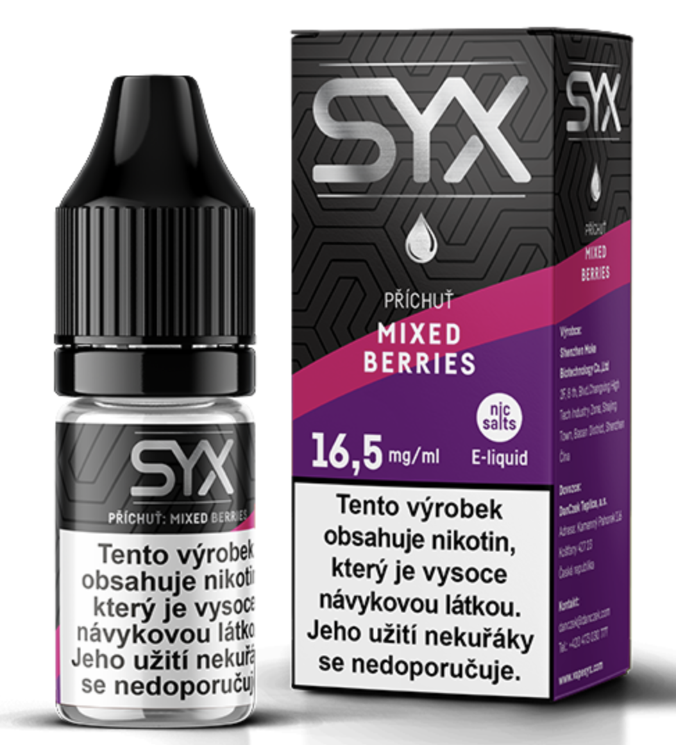 e-liquid SYX NS Mixed Berries 16,5mg 10ml Chladivý vodní meloun