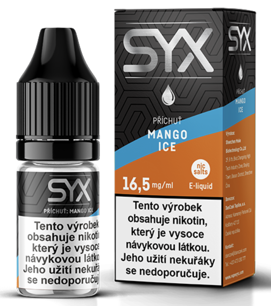 e-liquid SYX NS Mango Ice 16,5mg 10ml Chladivý vodní meloun
