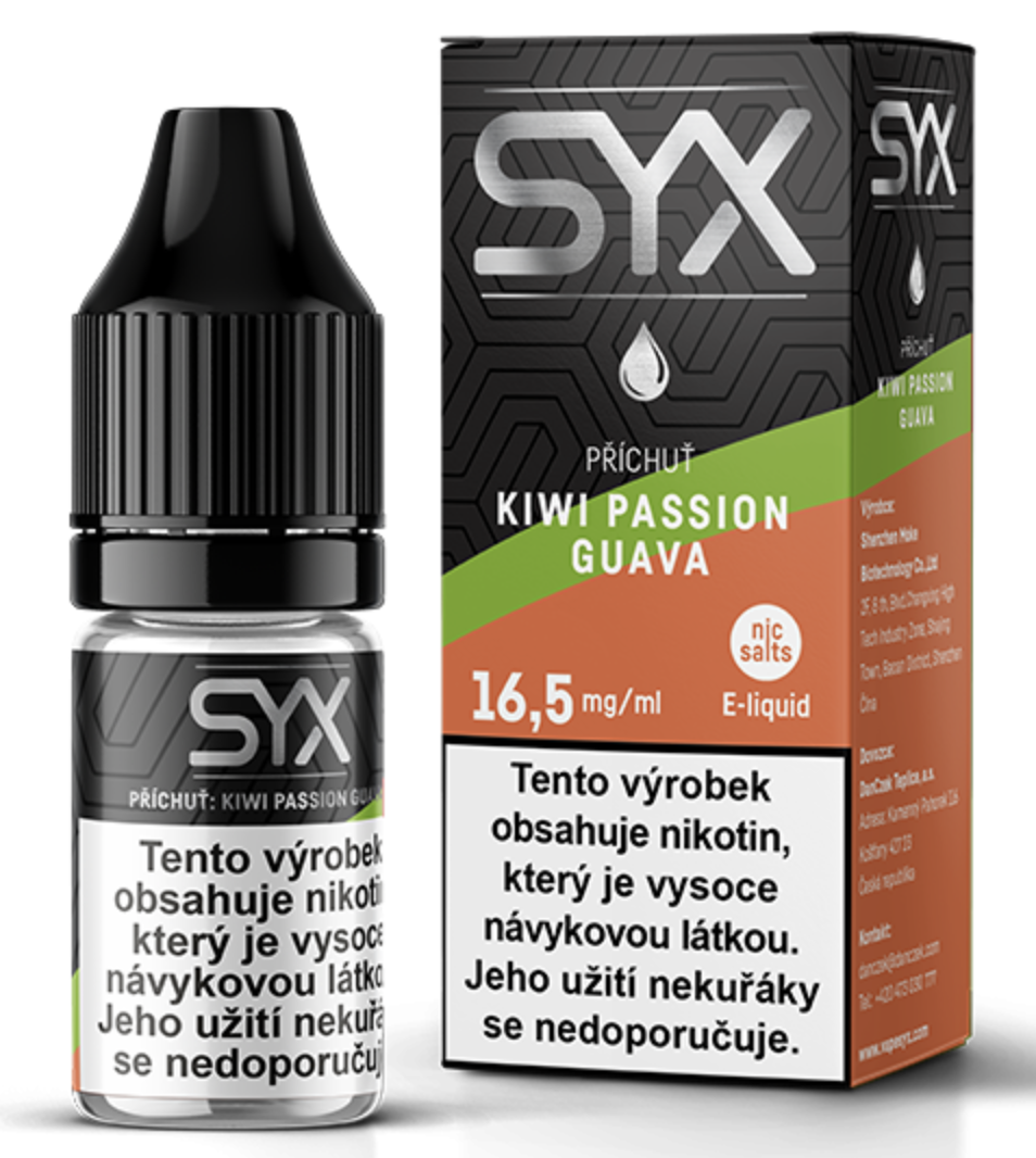 e-liquid SYX NS Kiwi Passion Guava 16,5mg 10ml Chladivý vodní meloun