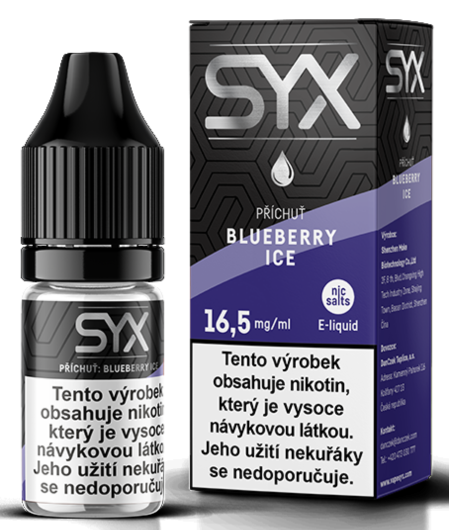 e-liquid SYX NS Blueberry Ice 16,5mg 10ml Chladivý vodní meloun
