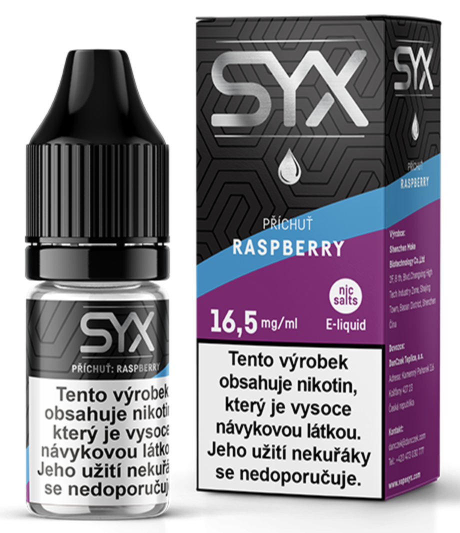e-liquid SYX NS Raspberry 16,5mg 10ml Chladivý vodní meloun