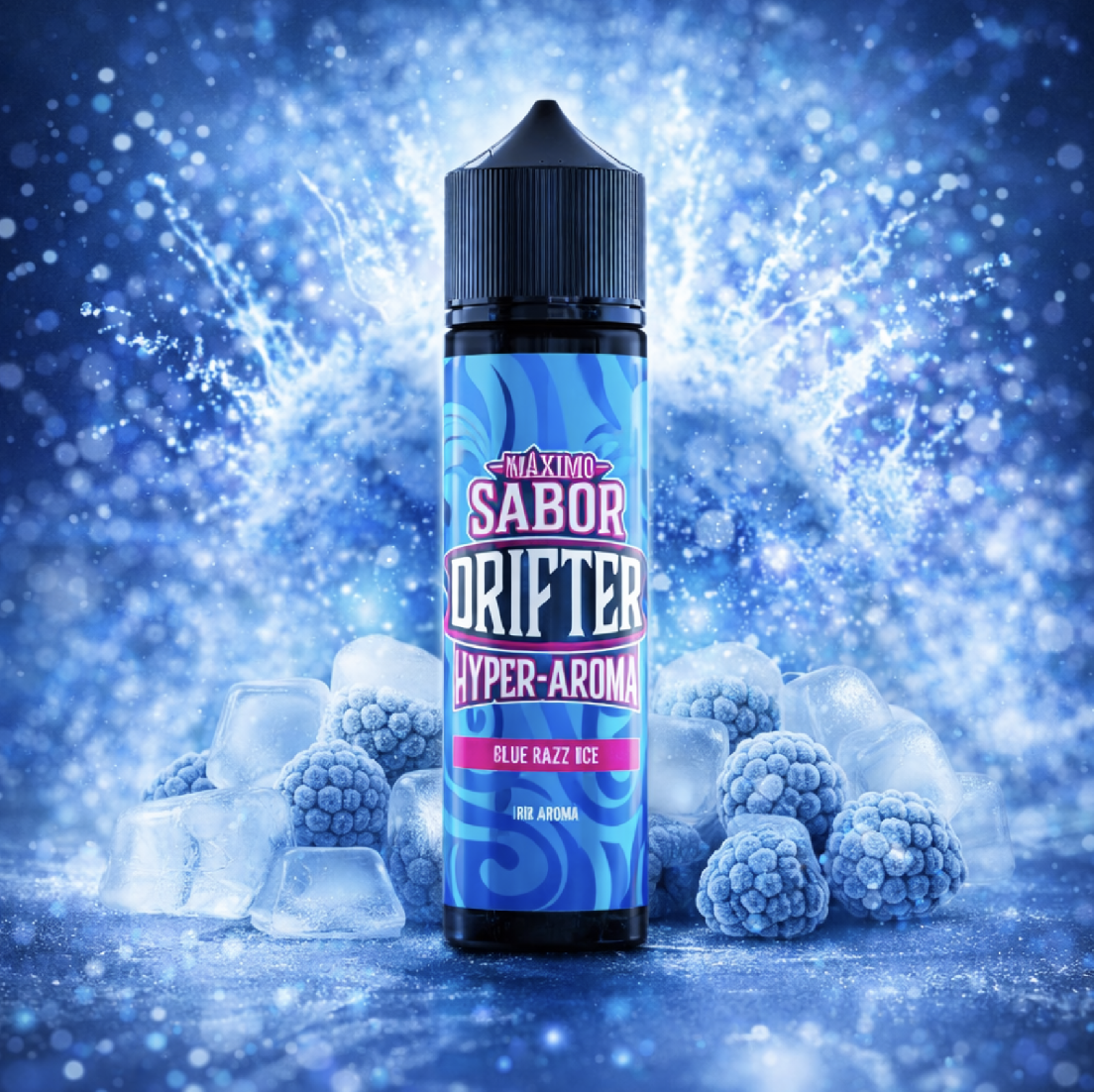 Příchuť Juice Sauz Drifter Juice Hyper S&V: Blue Razz Ice (Chladivá modrá malina) 5ml