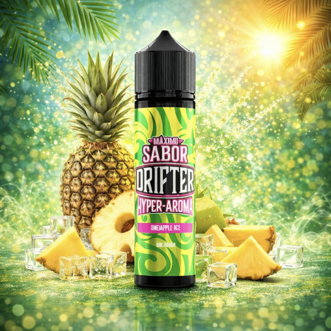 Příchuť Juice Sauz Drifter Juice Hyper S&V: Pineapple Ice (Chladivý ananas) 5ml