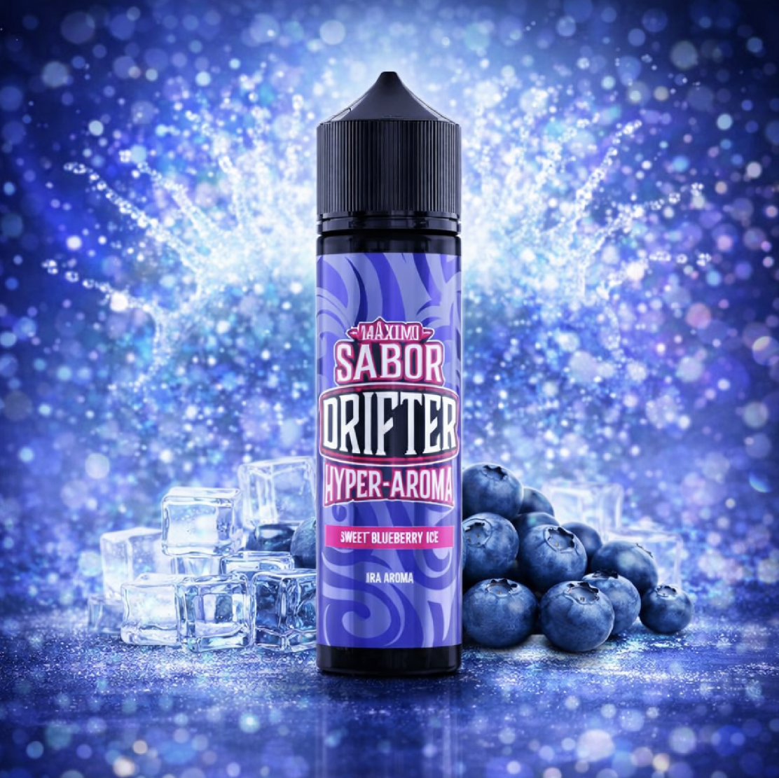 Příchuť Juice Sauz Drifter Juice Hyper S&V: Sweet Blueberry Ice (Chladivá borůvka) 5ml