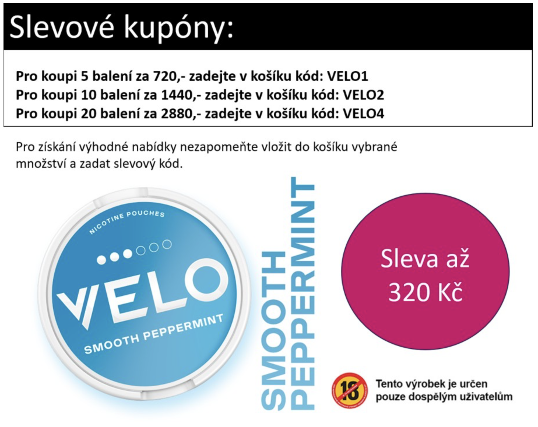 VELO Smooth Peppermint - 8 mg