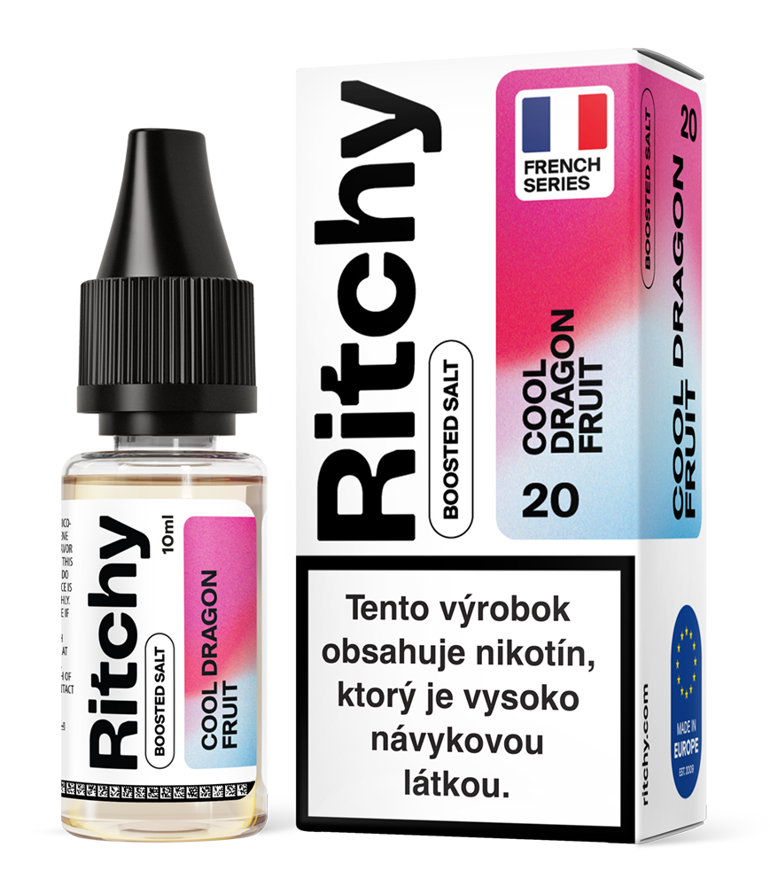 Ritchy Salt - Cool Dragon Fruit (Chladivé dračí ovoce) 10ml Obsah nikotinu: 20 mg Černý rybíz a citron