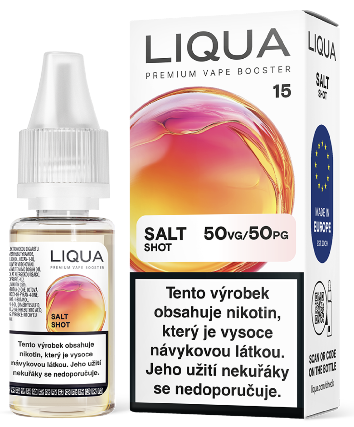 Liqua SALT SHOT - 50VG/50PG - 15mg - 10ml