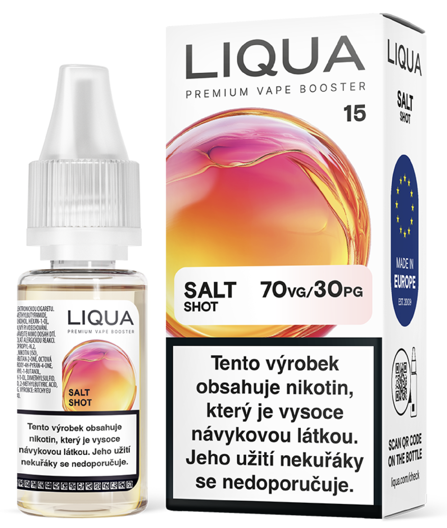 Liqua SALT SHOT - 70VG/30PG - 15mg - 10ml