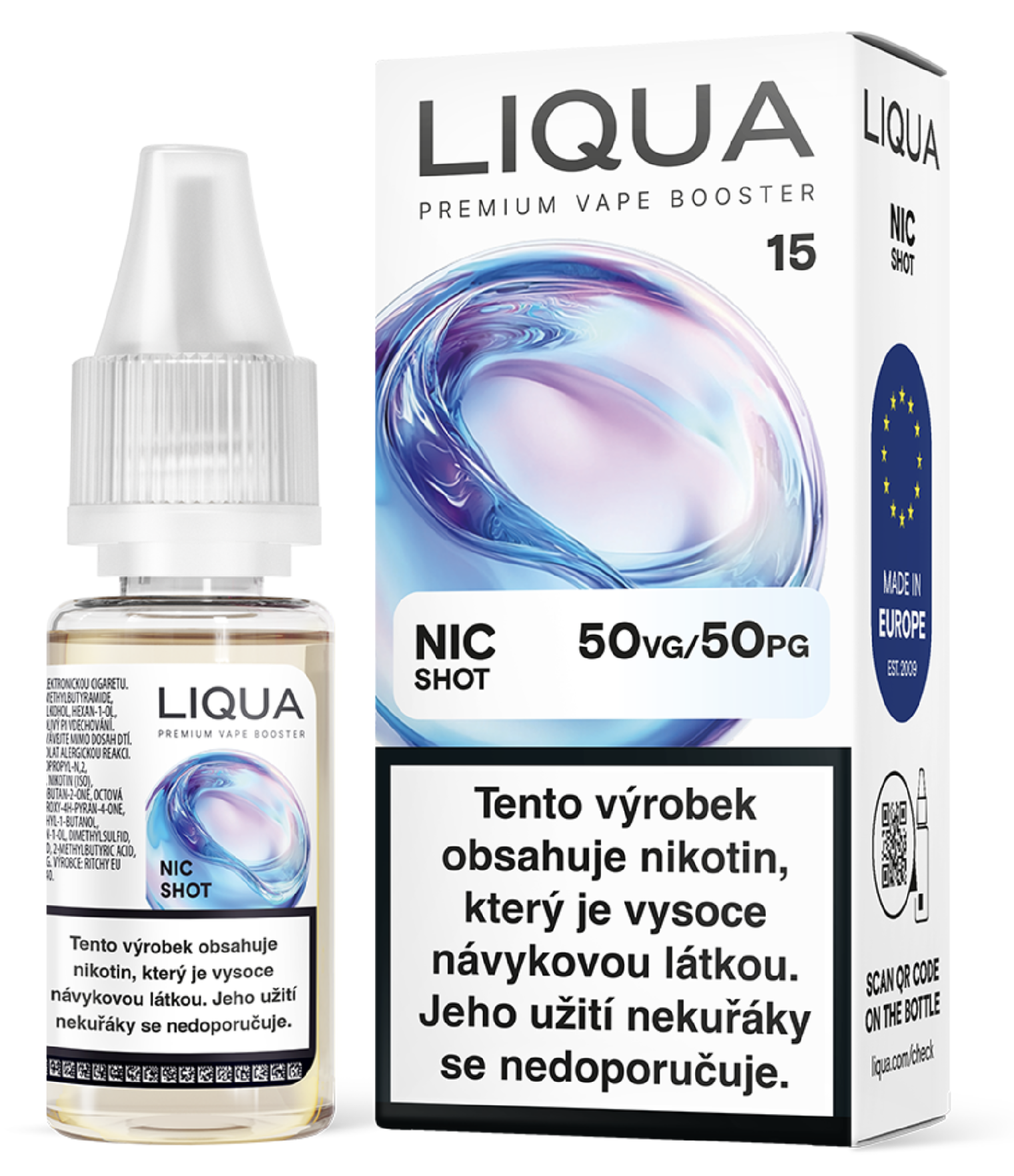 Liqua NIC SHOT - 50VG/50PG - 15mg - 10ml