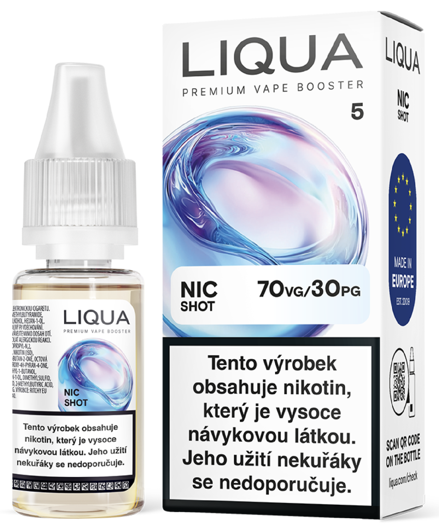 Liqua NIC SHOT - 70VG/30PG - 5mg - 10ml