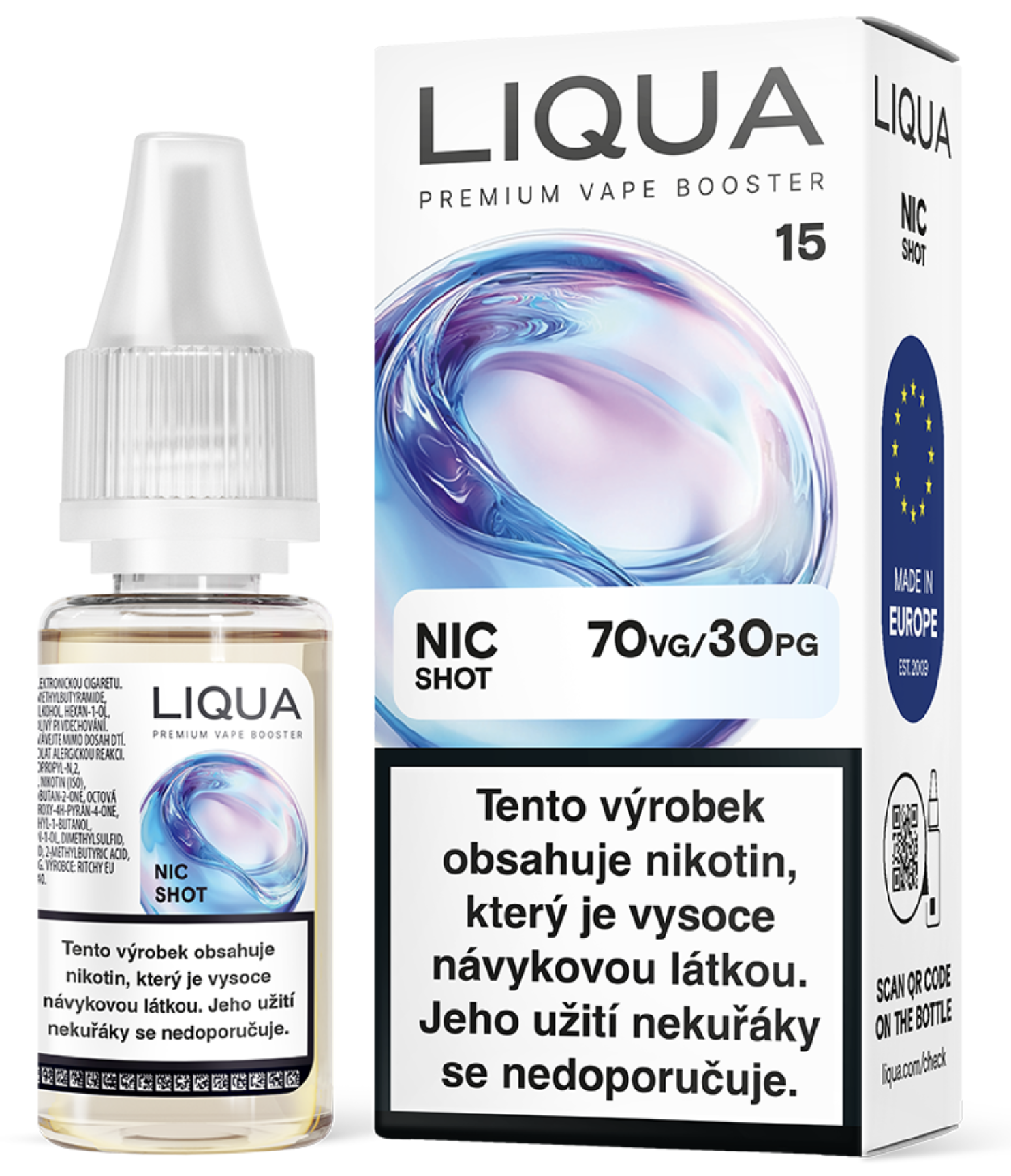 Liqua NIC SHOT - 70VG/30PG - 15mg - 10ml