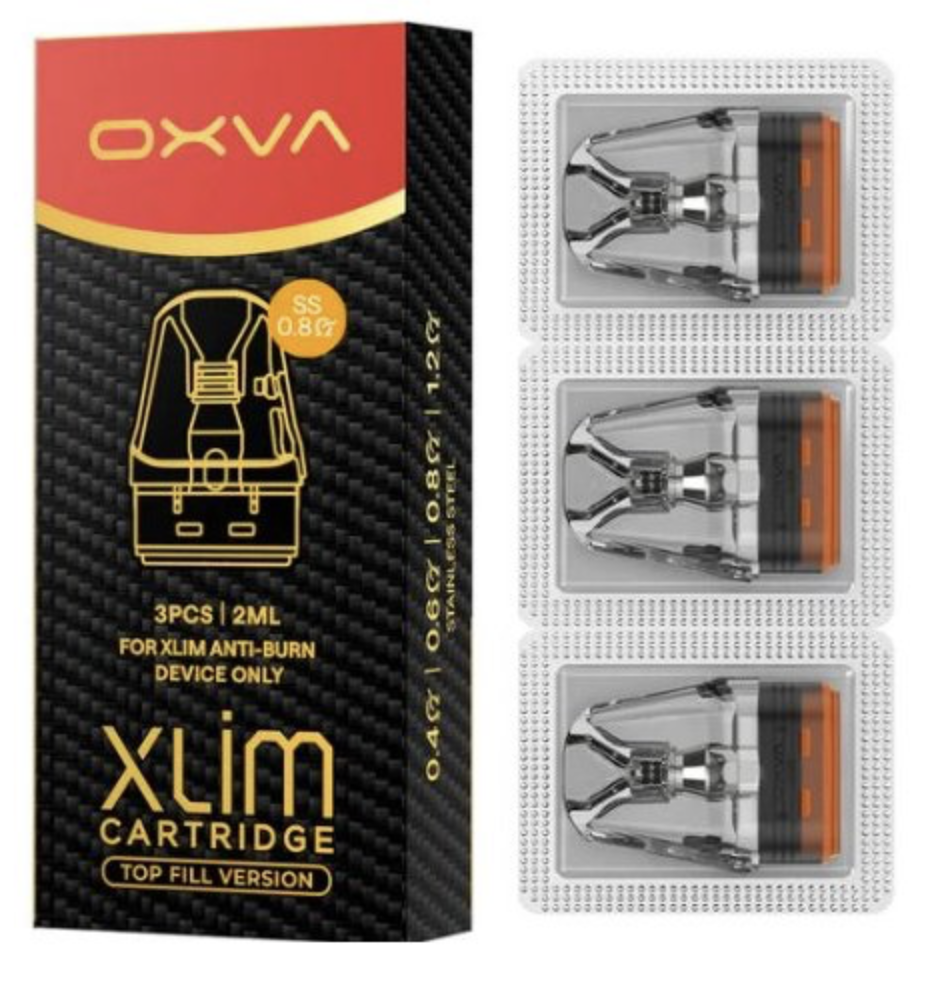 OXVA Xlim Top Fill SS náhradní cartridge 0,8 Ohm 3ks