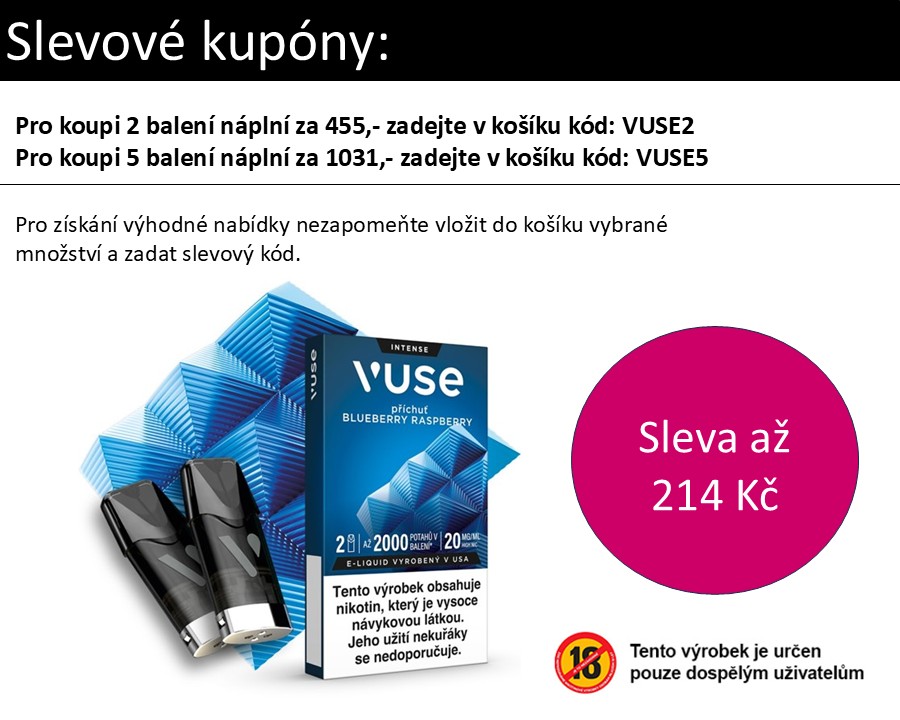 Vuse Pod náplň Blueberry Raspberry 20 mg 2ks Chladivé hrozno