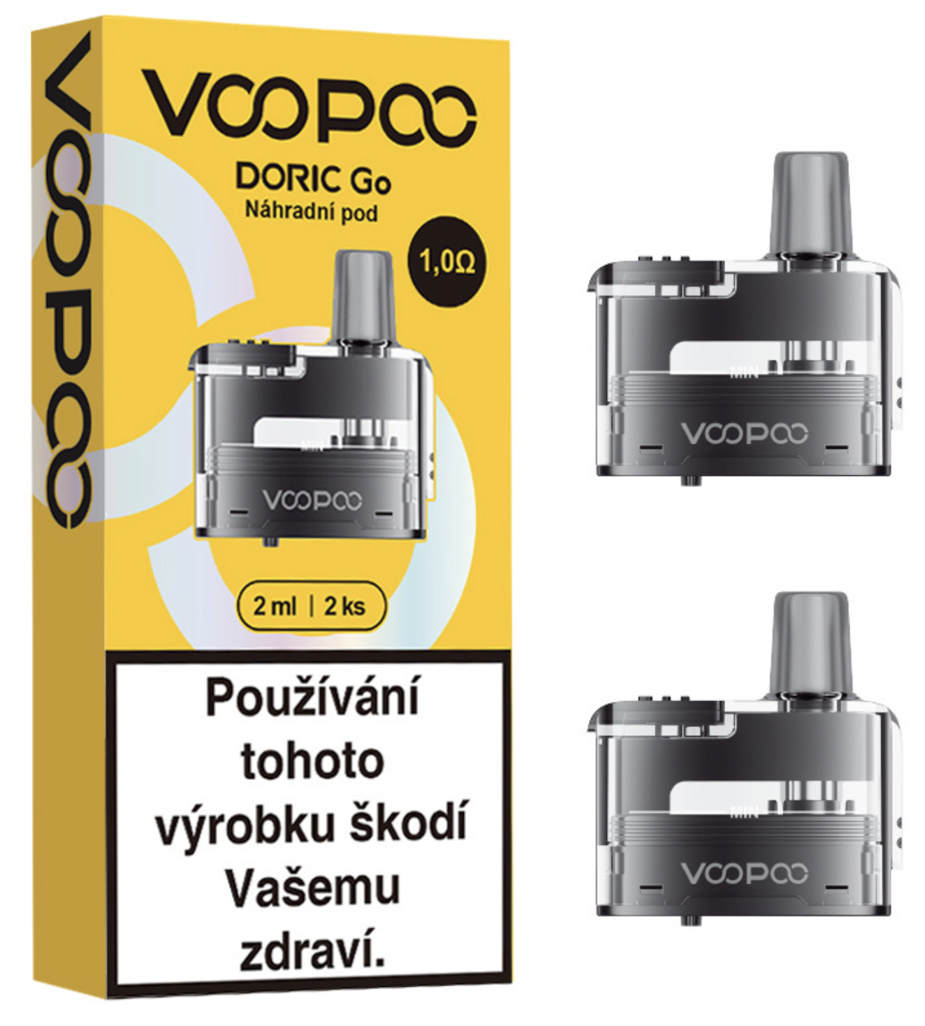 VooPoo Doric Go náhradní cartridge 2ks Odpor: 0,6 Ohm