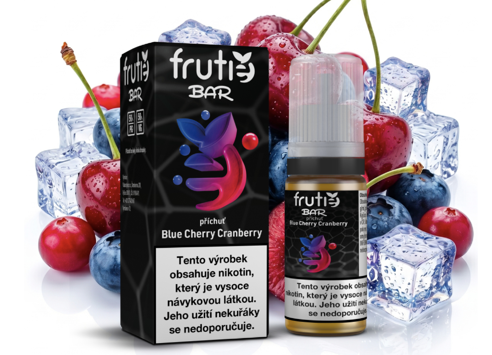 Levně Frutie BAR - Blue Cherry Cranberry (Modrá třešeň a brusinka) 10ml Obsah nikotinu: 10 mg Jablko